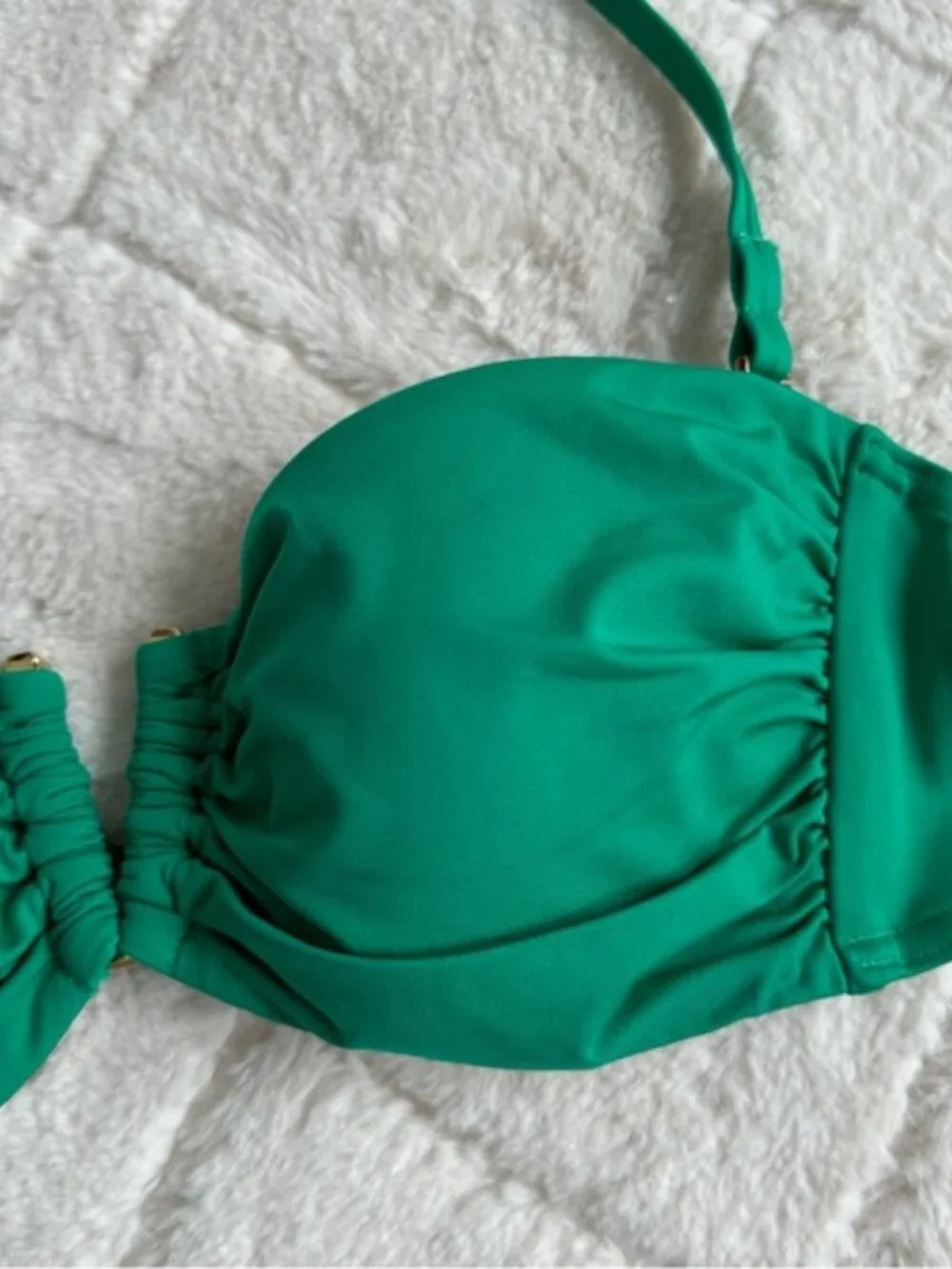 Victoria's Secret | Jewel Green Strapless Halter Bikini Top | Size Extra Small